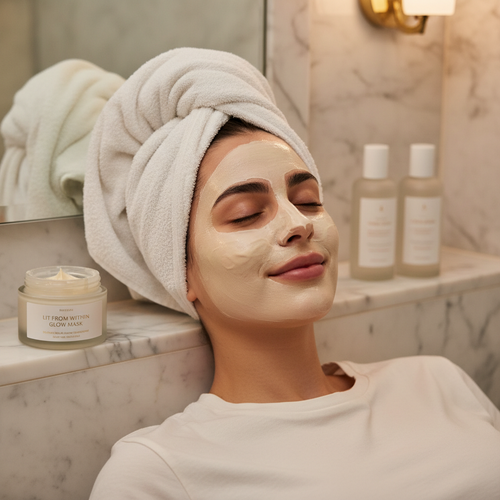 Lit From Within Glow Mask – Pearl Halo